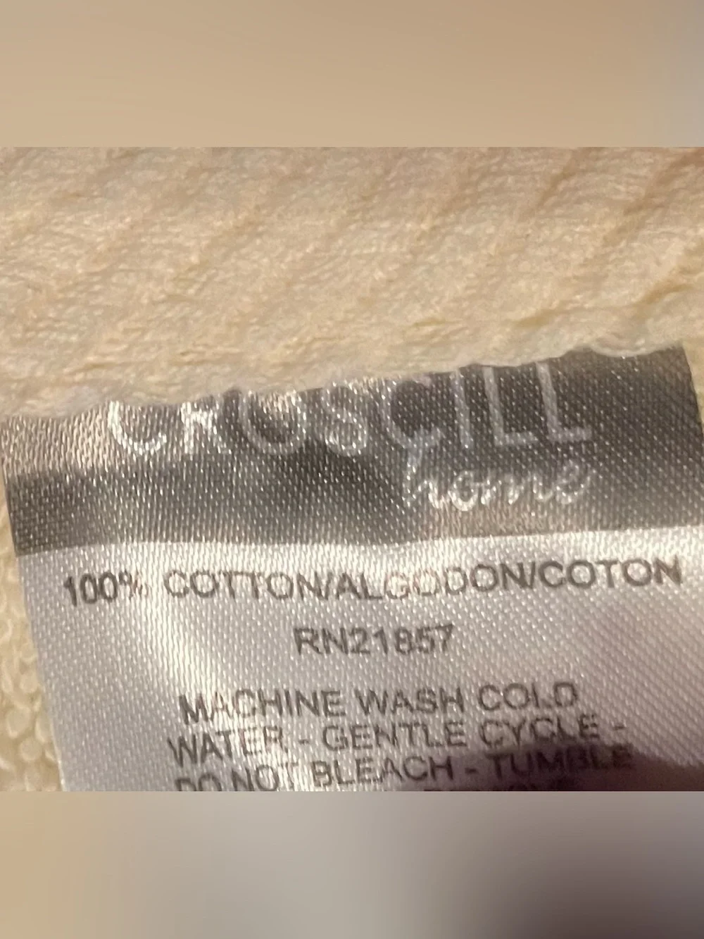 1 Vintage Croscill Towel Full Length Tassels Jewels 49”x27”